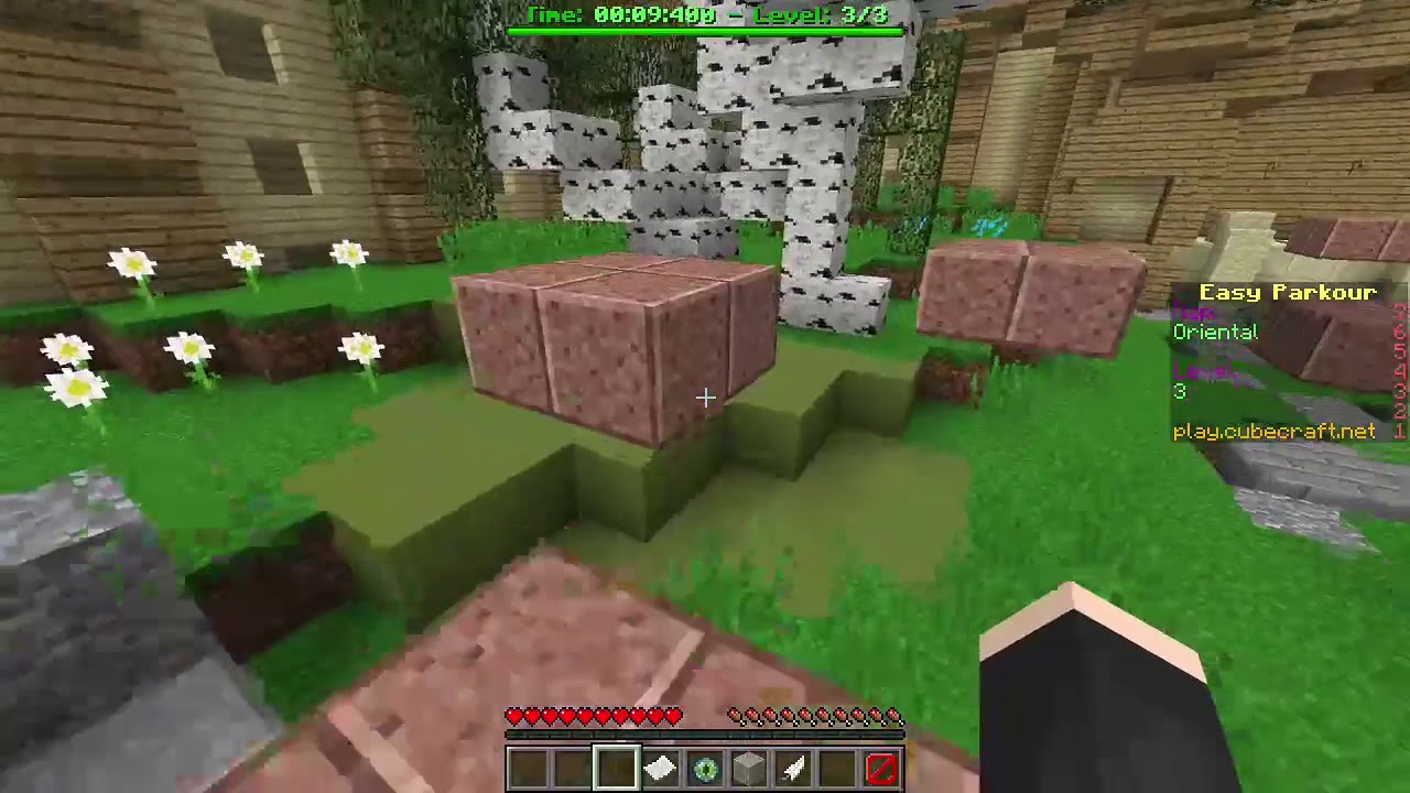 Cubecraft Parkour - Easy Parkour - Map Oriental Level 3 (with gold medal)