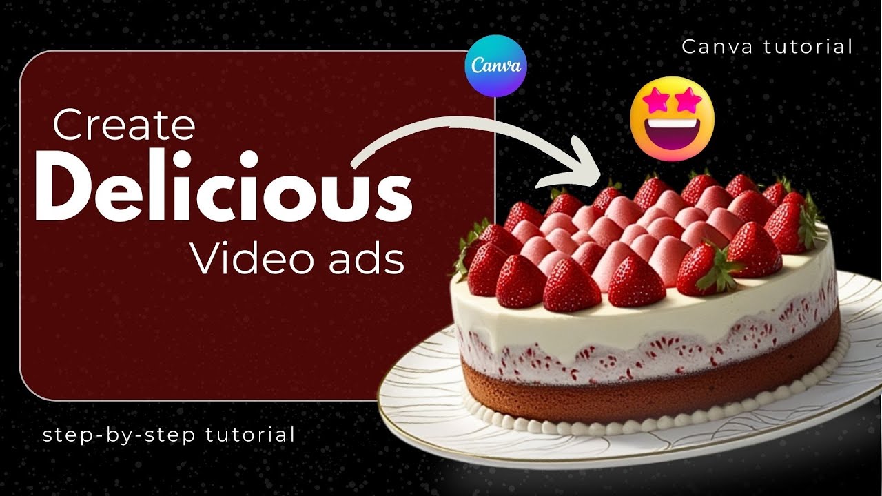 Create a Stunning Cake Ad in Canva | Process Step- by- Step