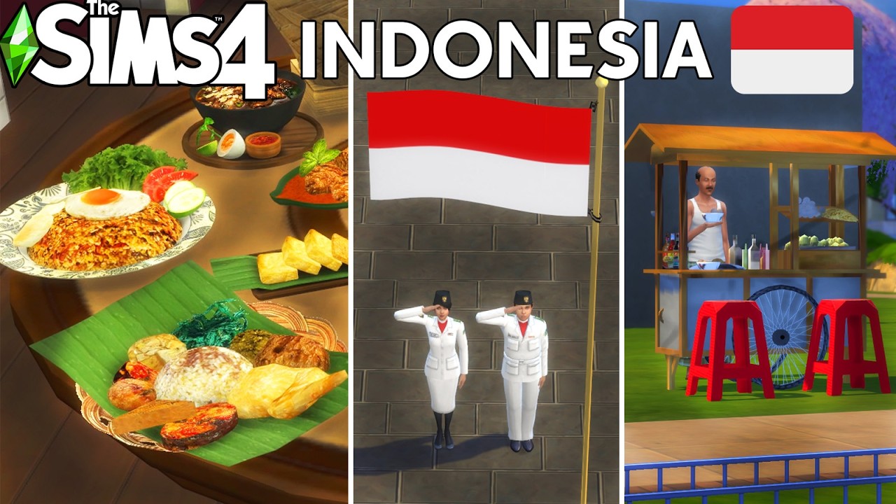 50+ Mods INDONESIA di The Sims 4! (Warung, Becak, Gamelan, Makanan, Batik, Kebaya, dll.)