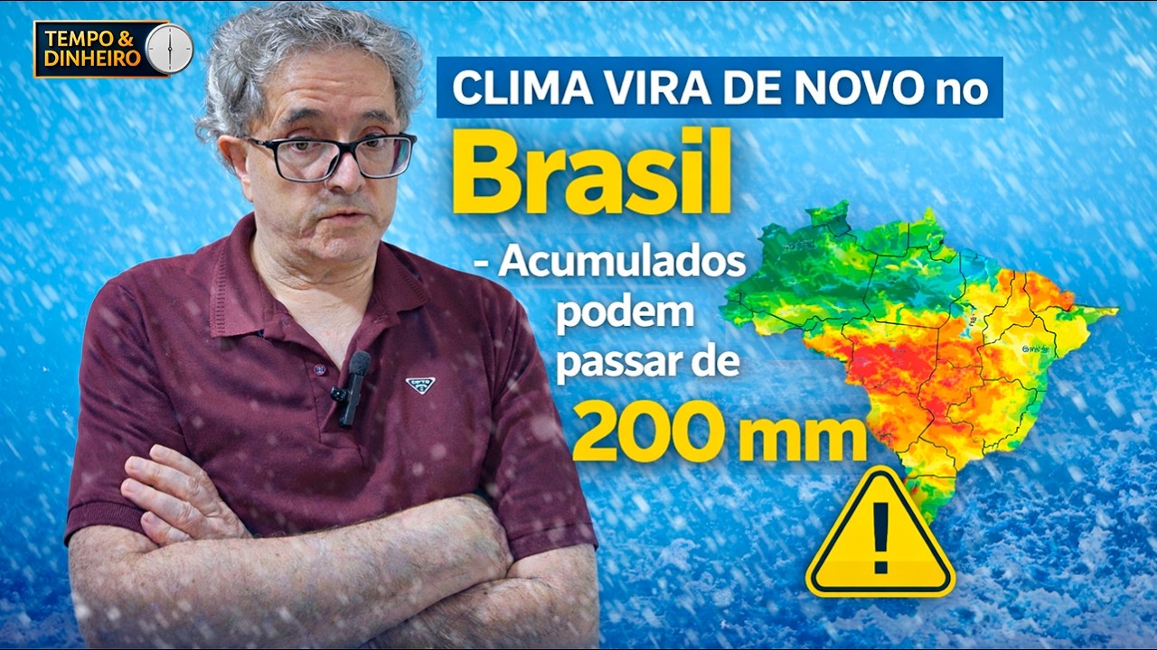 Chuva muda de posição no mapa e prepara nova virada no clima nos próximos dias
