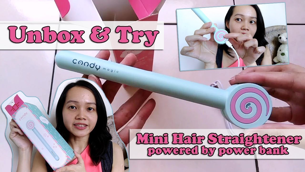 Ep. 15: Candy Magic Mini Hair Straightener Powered by Power Bank Below RM60 (Unbox & Try)