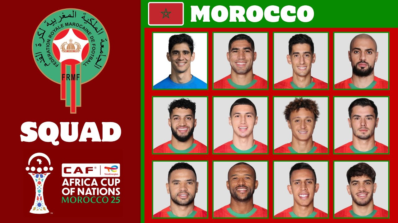 &Eacute;quipe officielle du Maroc pour la CAN 2025 | Coupe d'Afrique des Nations 2025 | FootWorld