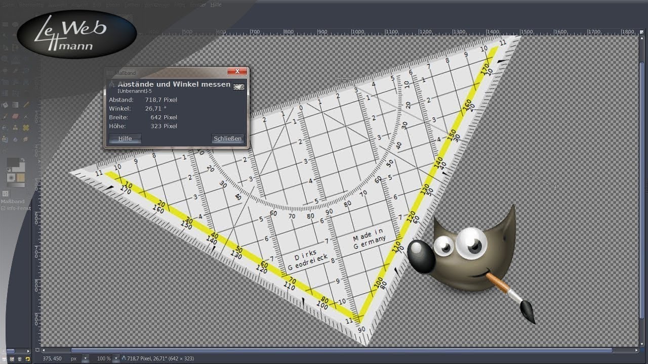 Auf zehntel Millimeter - Präzise Zeichen mit GIMP - Grafikbearbeitung Tutorial