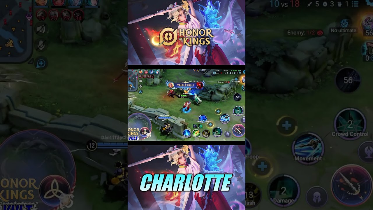 Charlotte Clash Lane HOK Лучший боец ​​#charlotte #honorofkings #hok #hokstudio #hokcreator