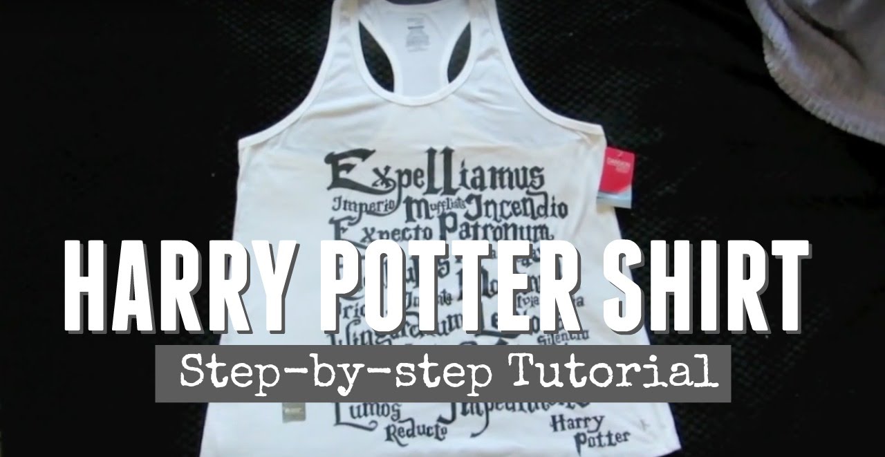 DIY: Make Custom Shirts w/ Fabric Paint -  HARRY POTTER - Tutorial