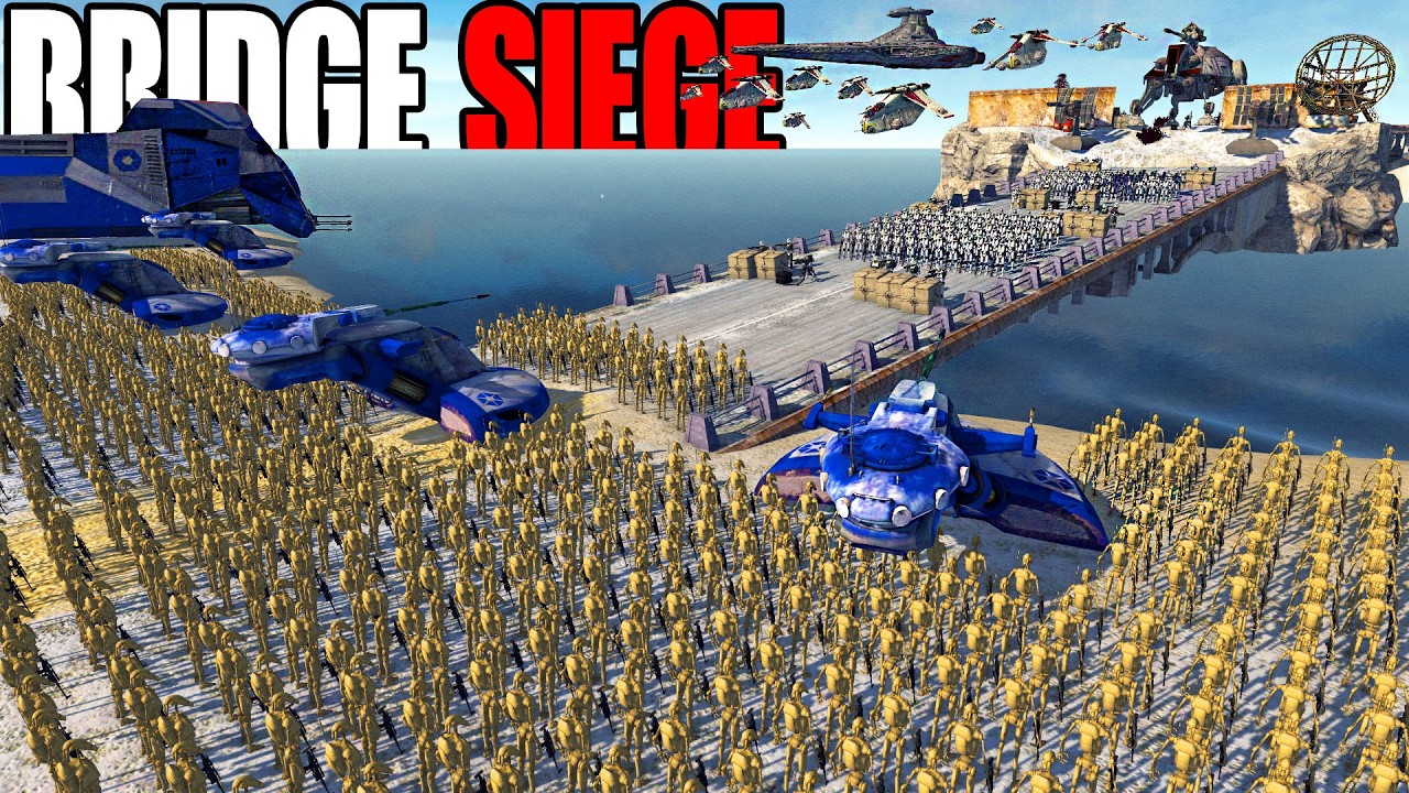 I built the Largest Clone Wars BRIDGE SIEGE of the CLONE ARMY! - Men of War: Star Wars Mod