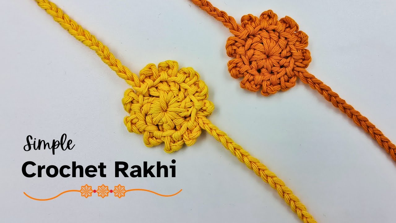 Crochet Rakhi - New Design | Make a Simple and Easy Crochet Woolen Rakhi on this Raksha Bandhan 2023