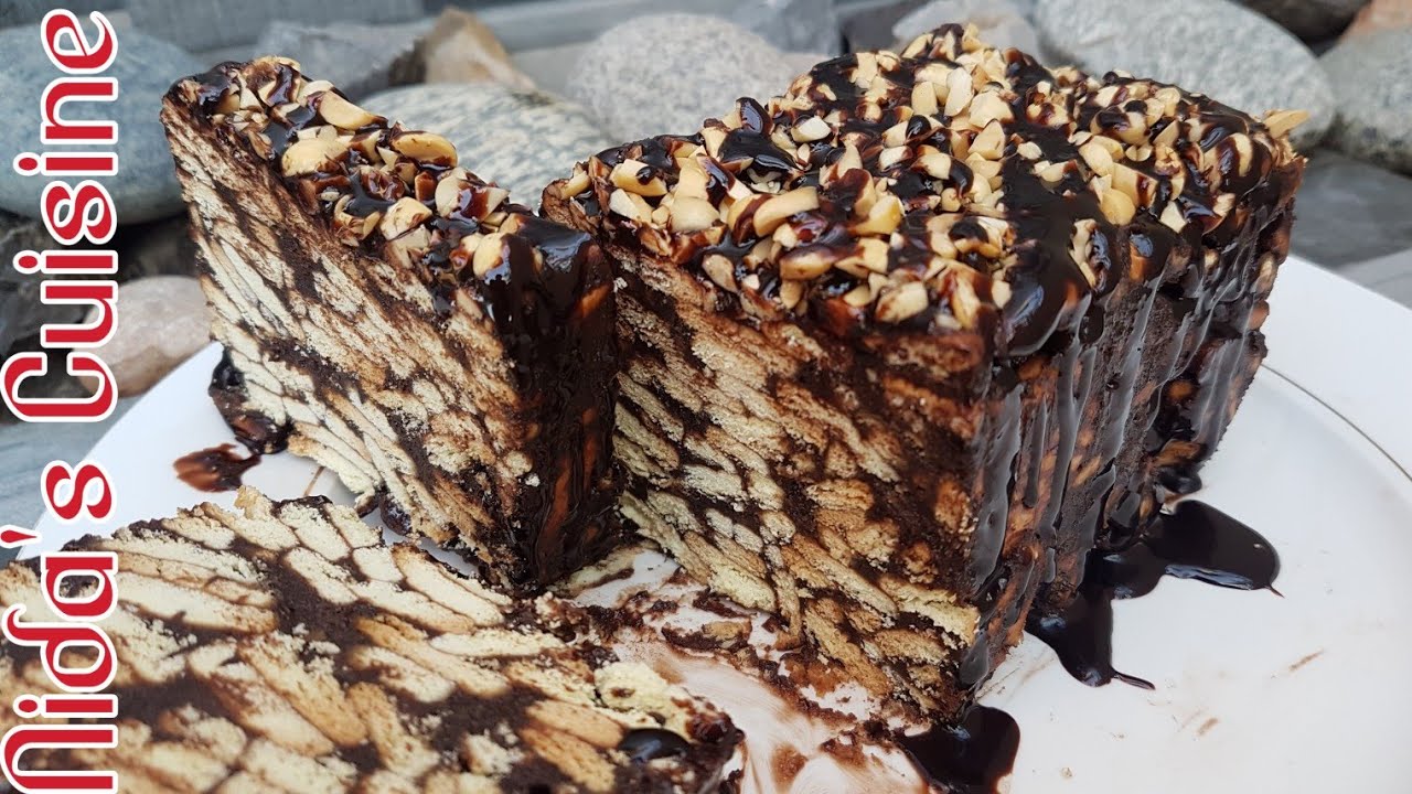 Cold Cake Recipe - Nida's Cuisine - Marie Biscuit Cake Recipe