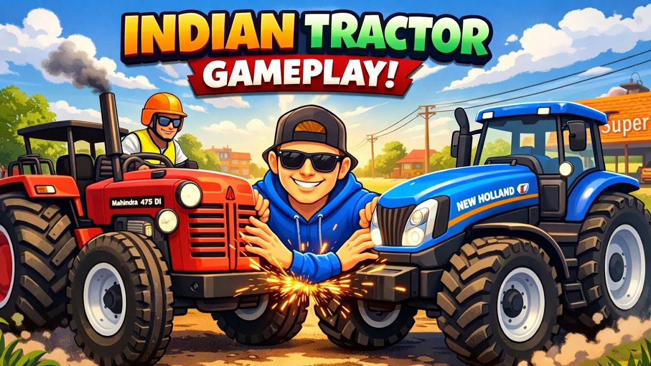 Tractor Touching Challenge In Indian Tractor Game || Blaze Gamerz 