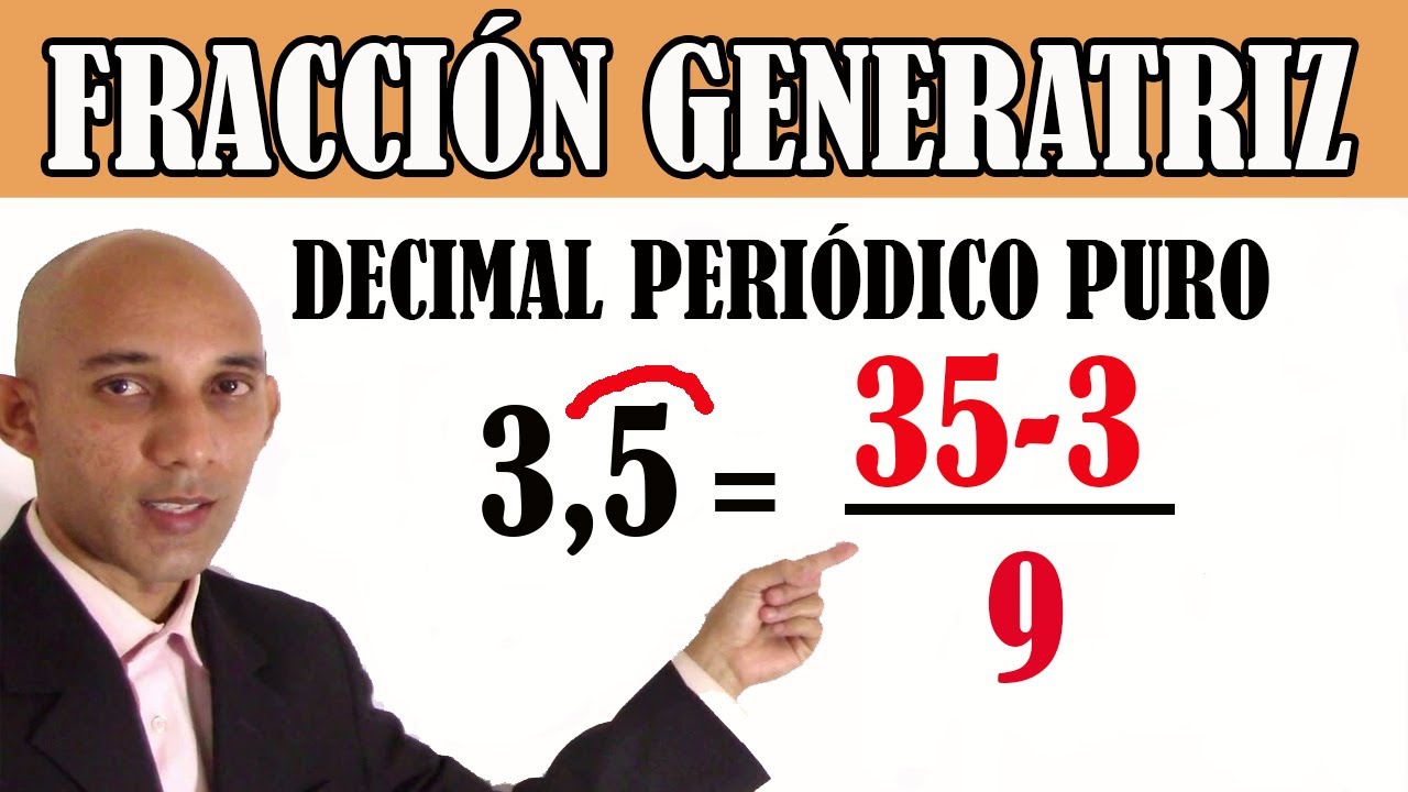 Fracci&oacute;n Generatriz de un decimal peri&oacute;dico puro