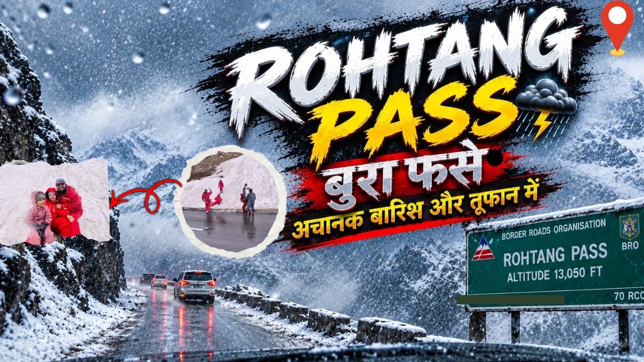 Rohtang Pass Mein Bura Fase 😱 | Manali to Rohtang Pass | Atal Tunnel Sissu & Lahaul Spiti Route