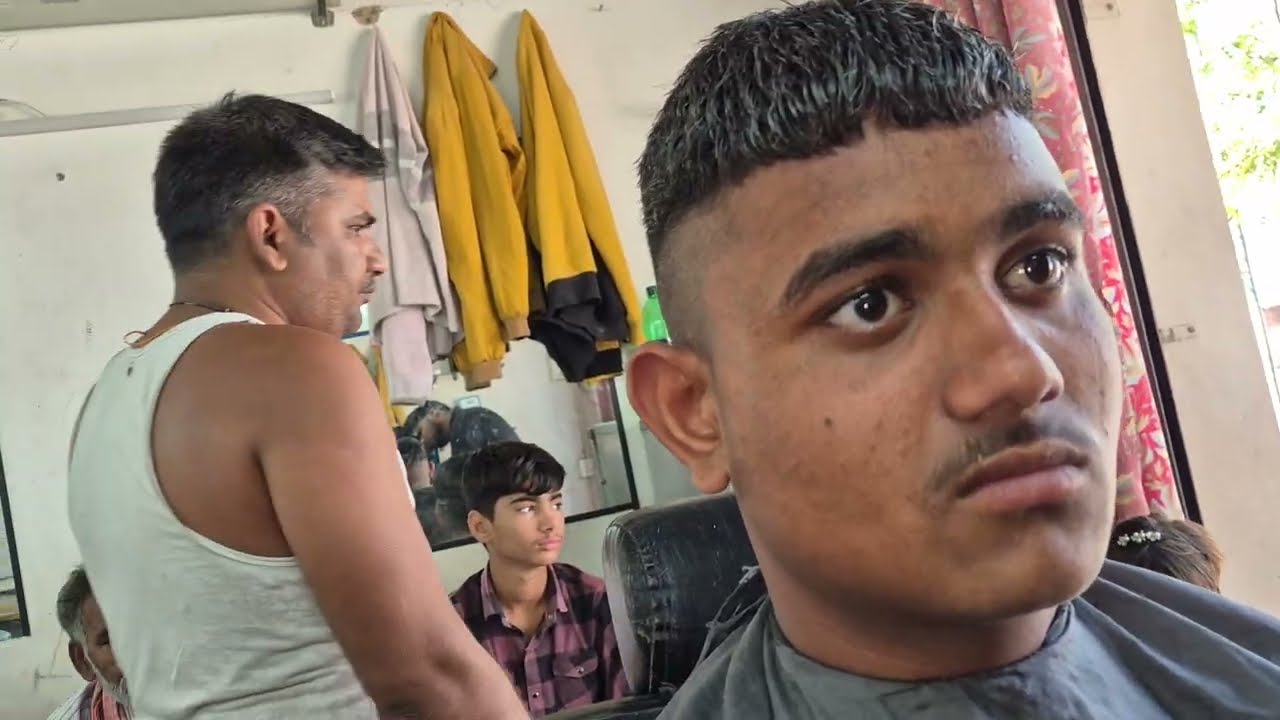 Indian man haircut series 118