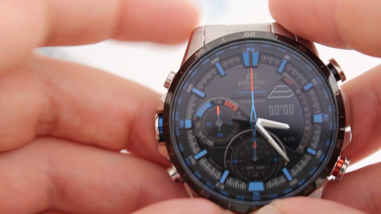 Casio EDIFICE ERA-300DB-1A2 - инструкция, как настроить часы