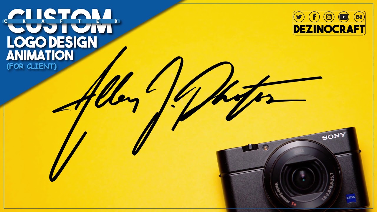 photologo and signature logo animation done by DEZINOCRAFT