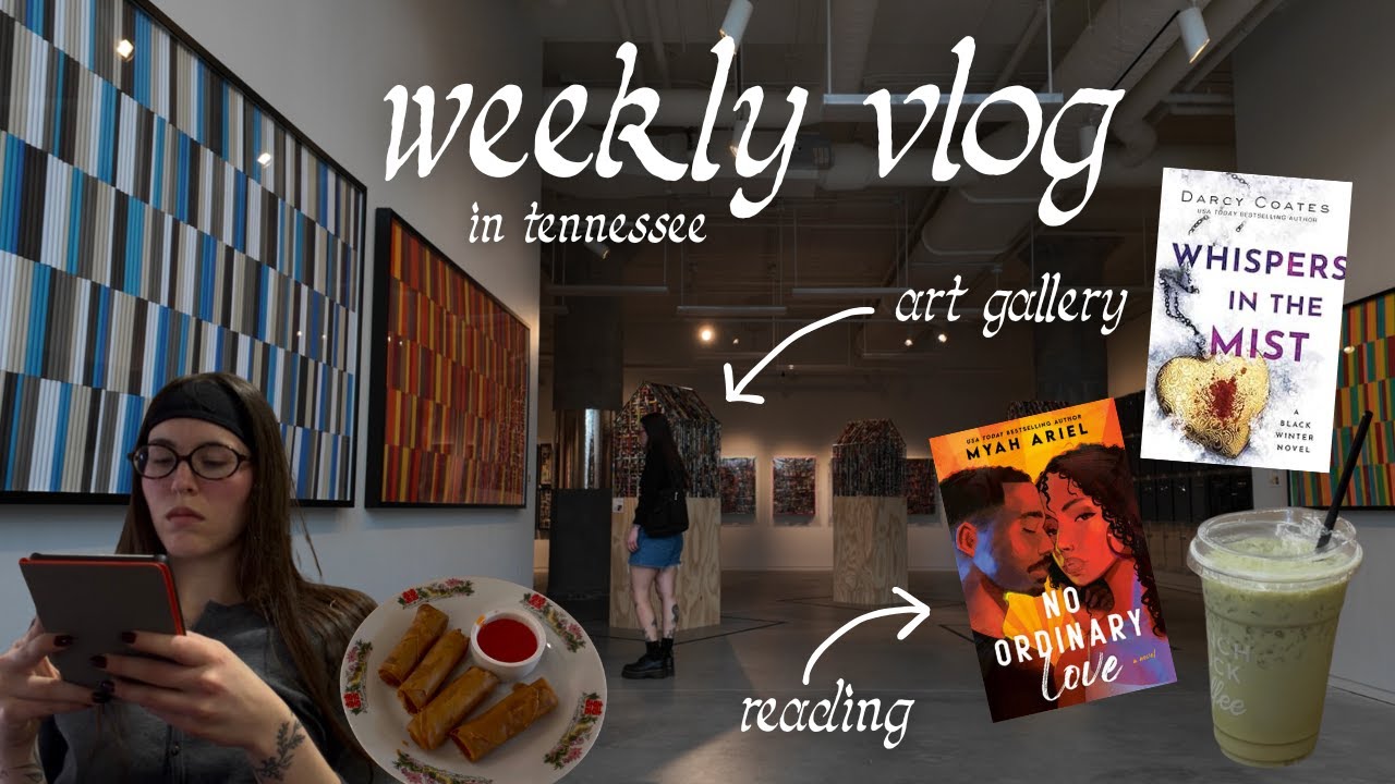 Spend a few days with me: slow vlog, reading two books, library haul, exploring memphis, etc