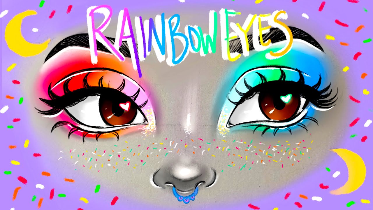 How to COLOR RAINBOW EYES 🌈💖