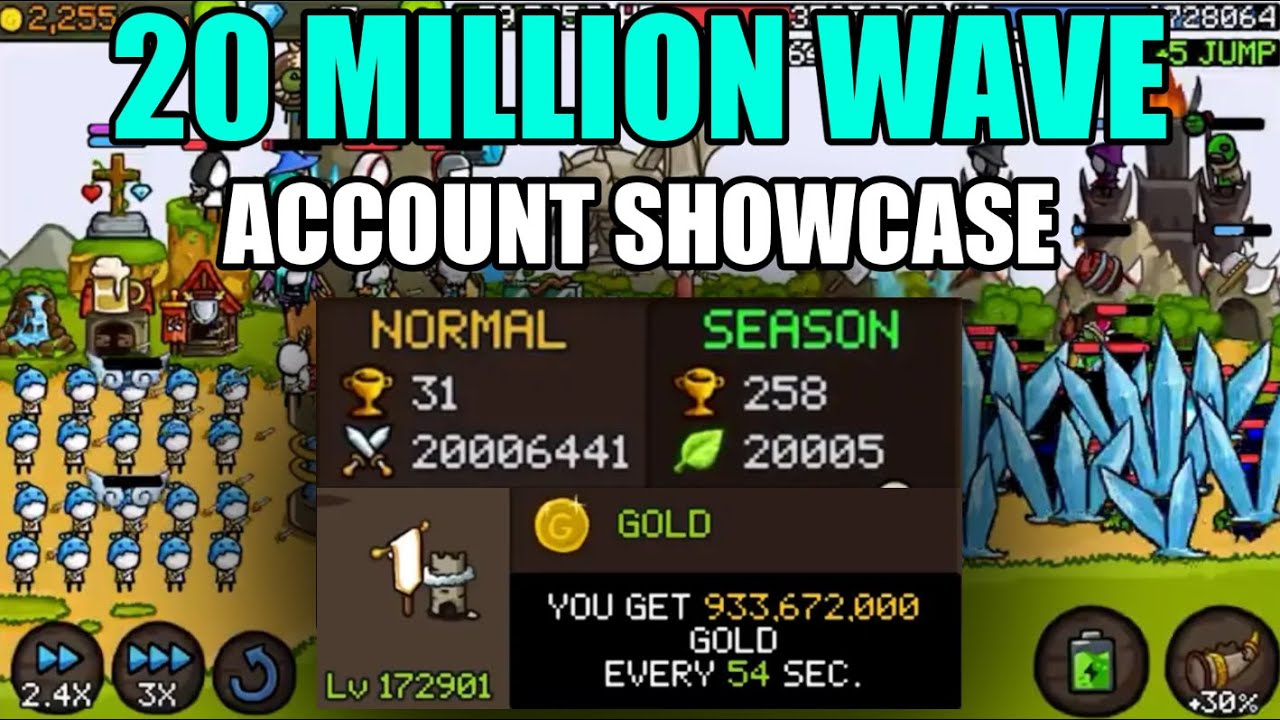 Grow Castle 20M waves Top 31 Player Wave Build And Colony Build