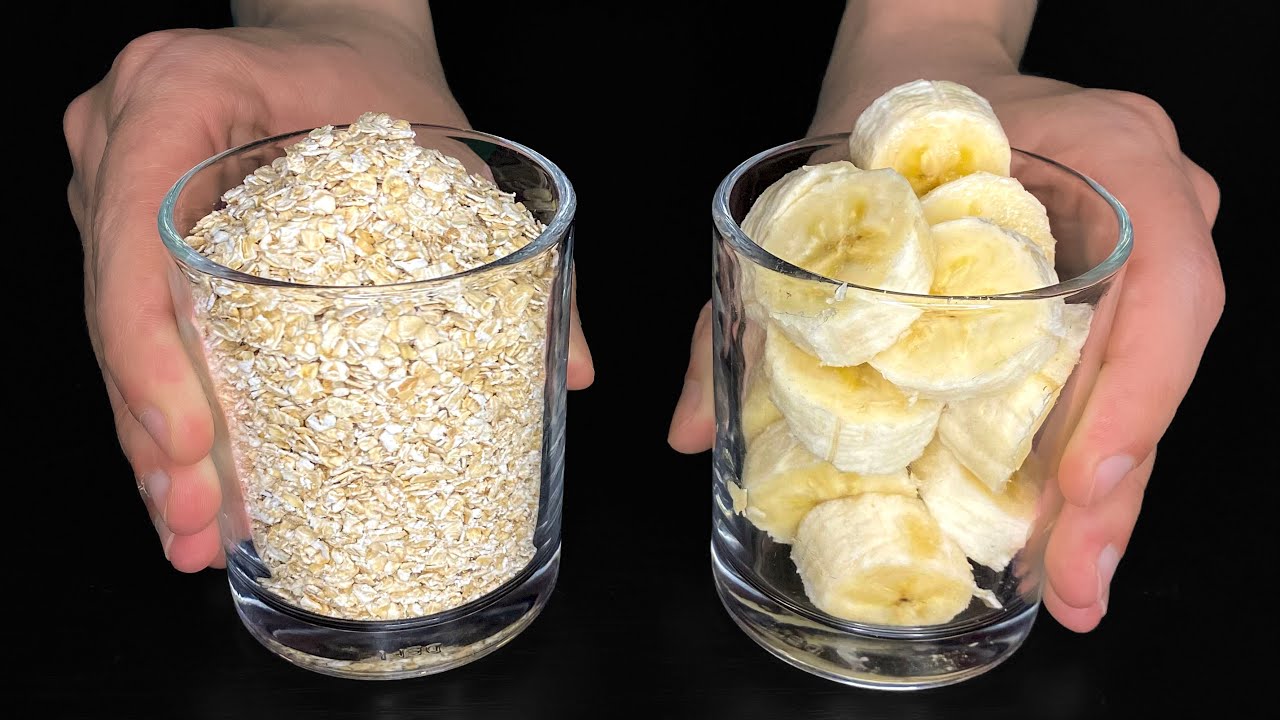 Das beste Haferflocken-Bananen-Dessert! Kalorienarmes Dessert in 5 Minuten!