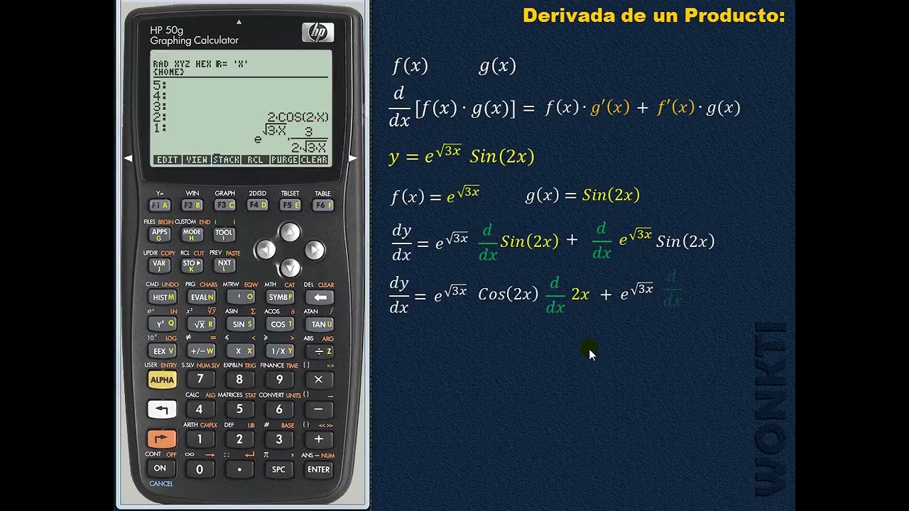 HP 50G: Derivada de un Producto de Funciones