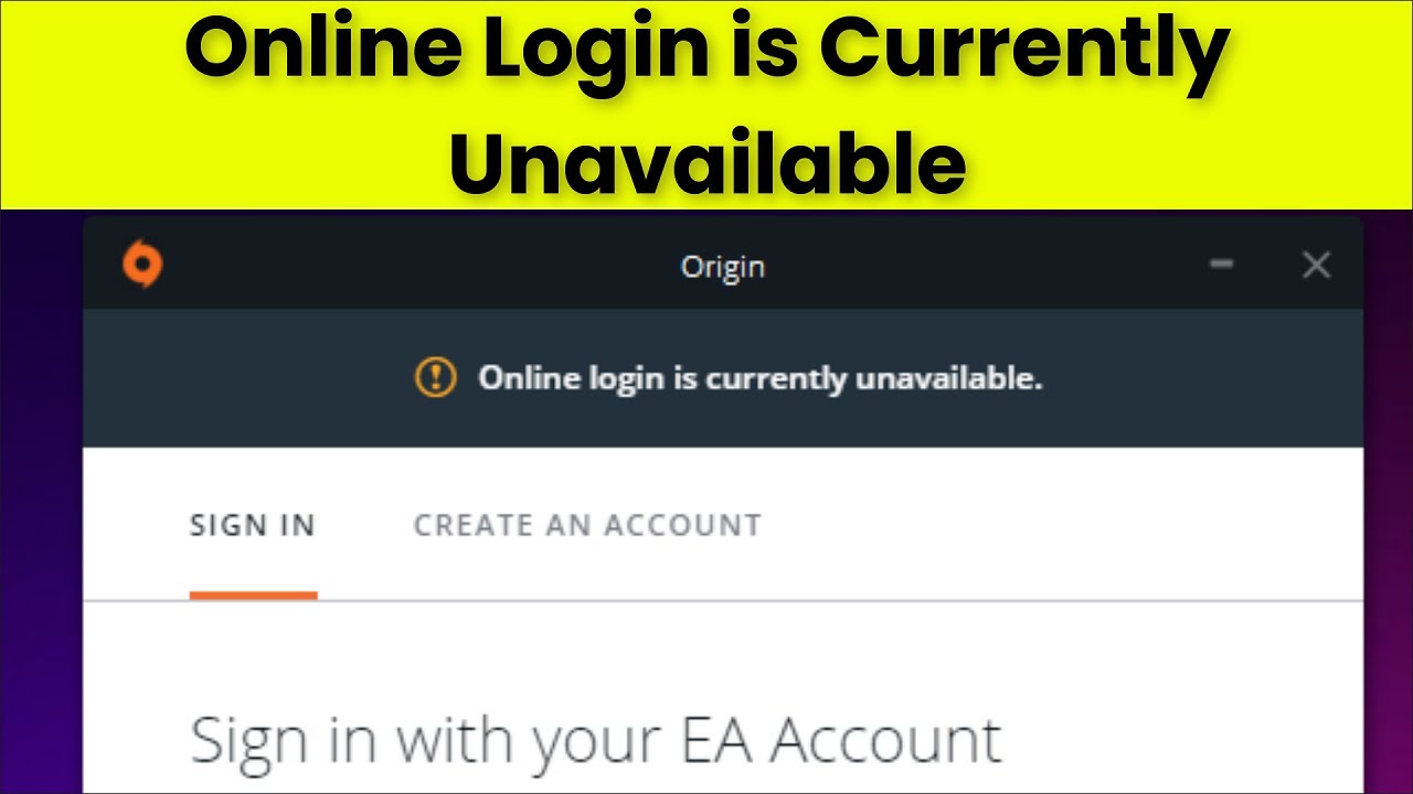 Fix Origin - Online Login Is Currently Unavailable - 2022 - Origin Login Issue - windows 11 / 10 / 8