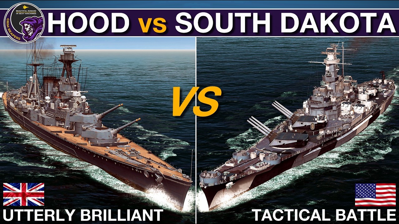 HMS Hood Battlecruiser vs South Dakota Battleship | War On The Sea Tournament