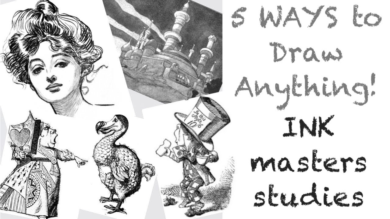 5 Ways to Draw Anything: Ink Masters Studies! #inktober