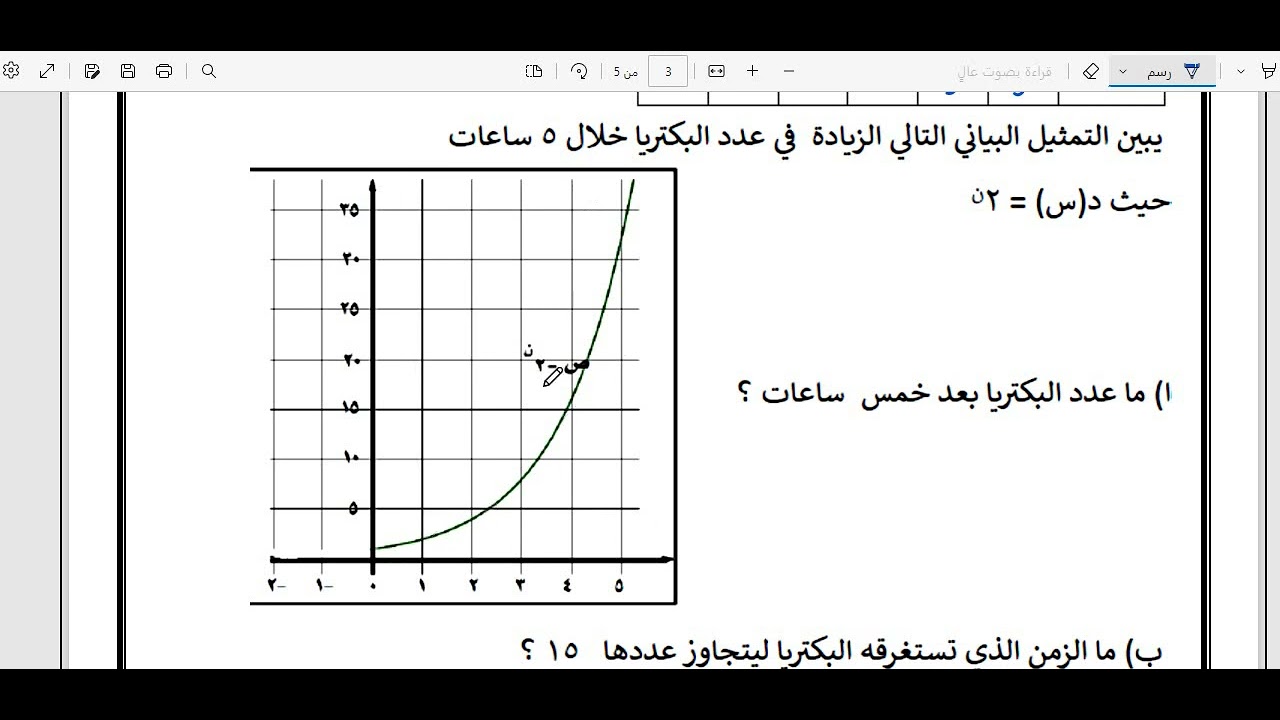 ملخص أهم تمارين وحدة النمو الاسى والاضمحلال