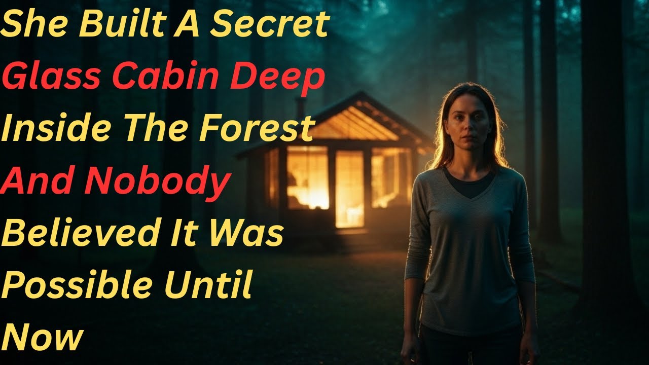 Solo Girl Builds a Hidden Glass Cabin Deep in the