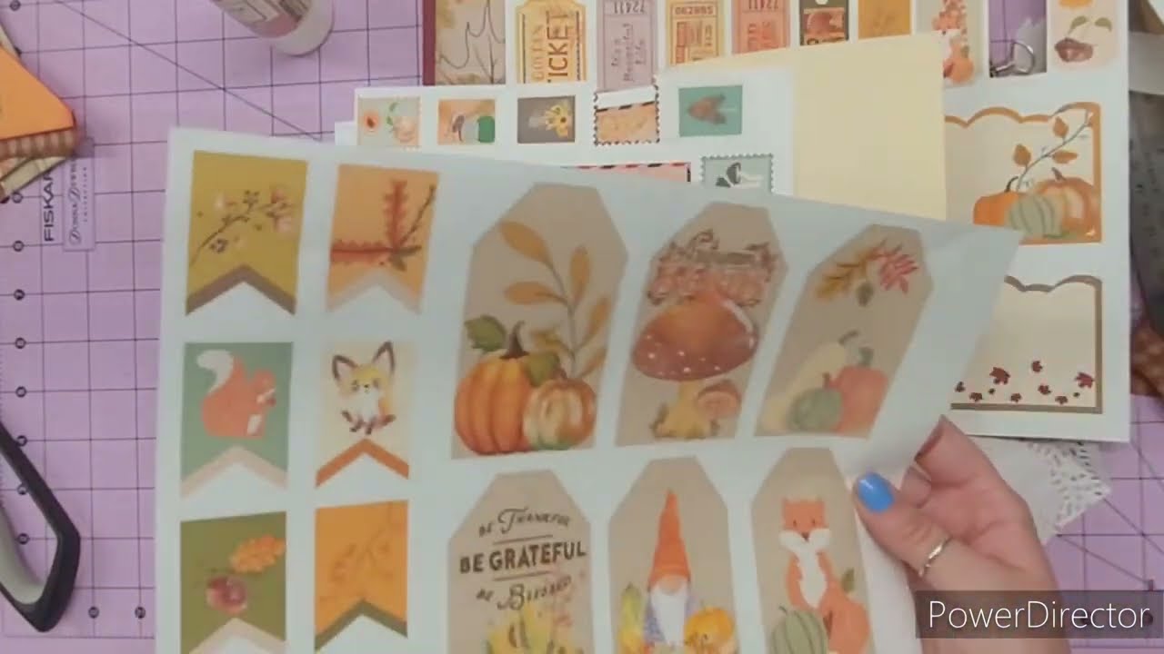 Let's create a Fun Fall Junk Journal using digital paper, fabric, and scraps