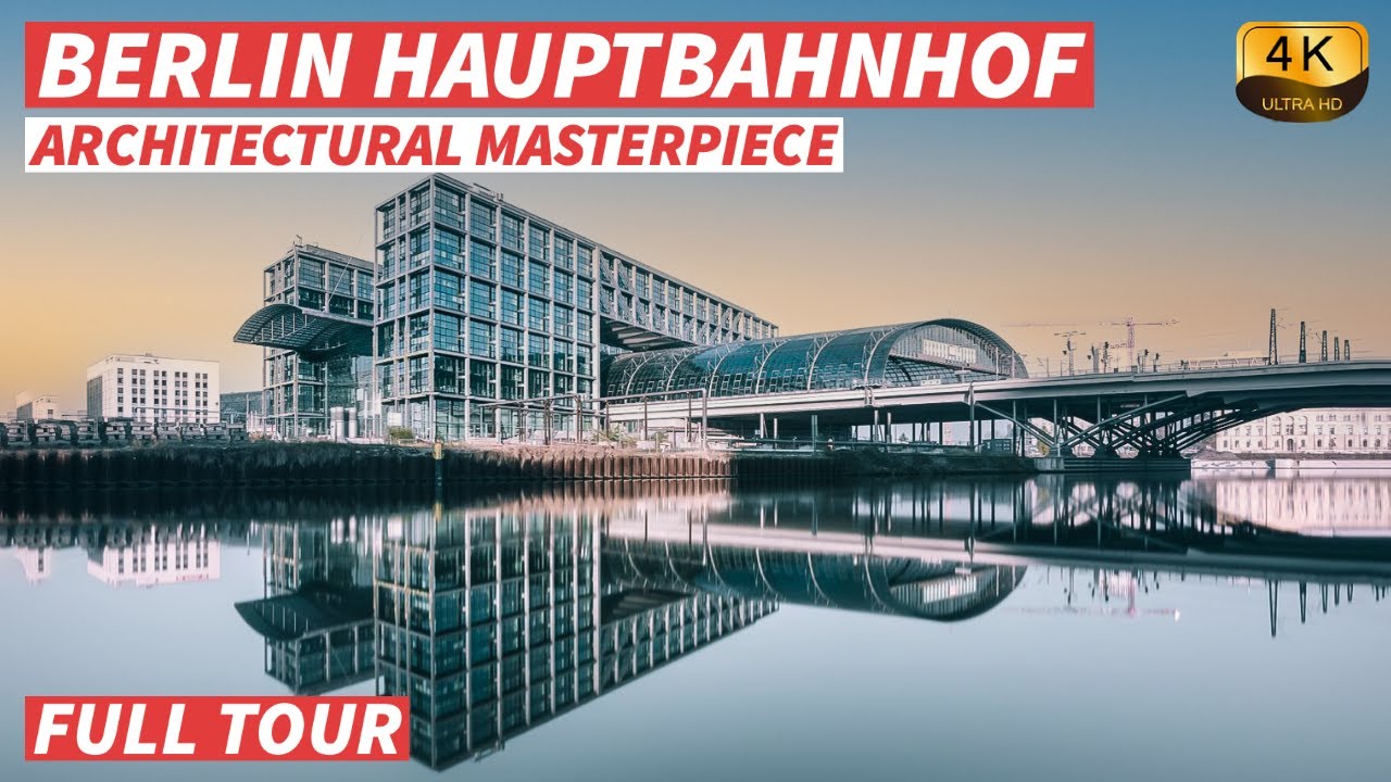 【4K】БЕРЛИН Hauptbahnhof (центральный вокзал) - полный тур - с субтитрами [CC]