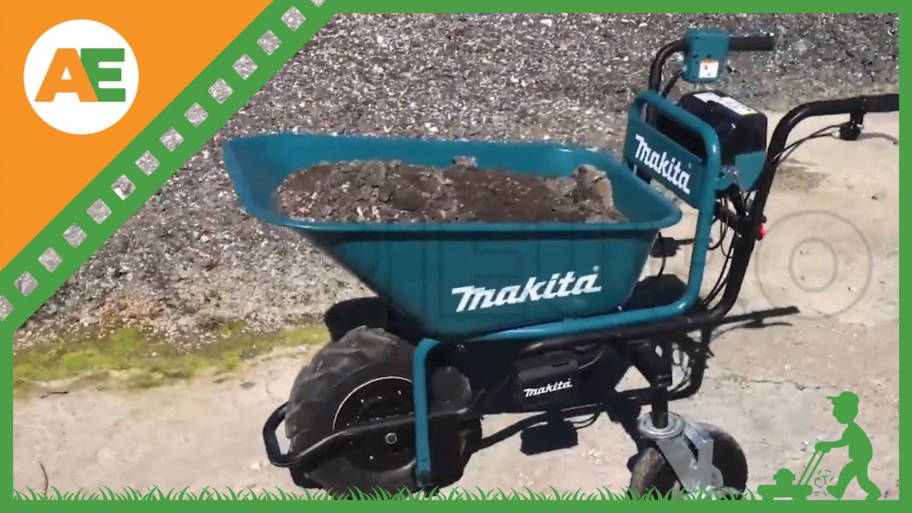 Vid&eacute;o de d&eacute;mo de la brouette &eacute;lectrique Makita DCU180 par l'un de nos clients