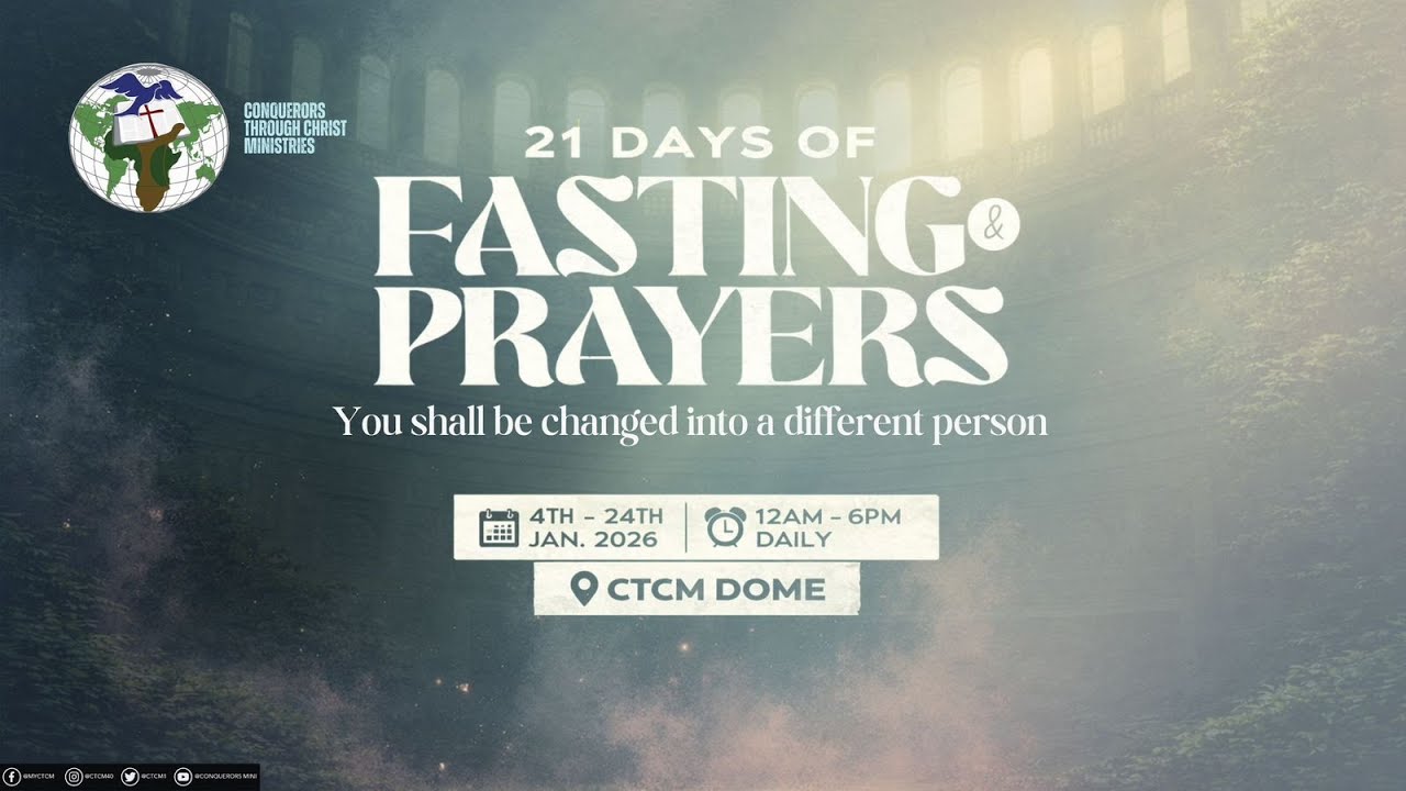 Conquerors Through Christ Ministries Service. 21 Days Fasting and Prayer 2025 : Day 20.