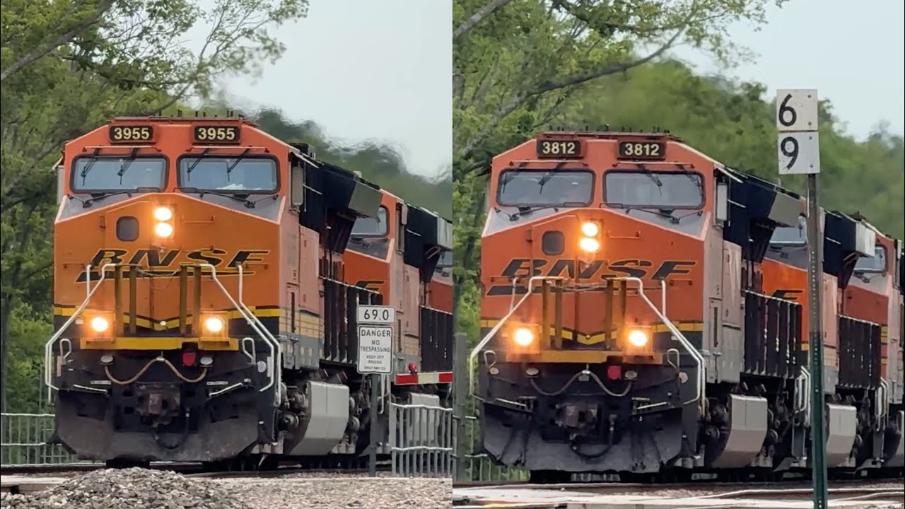 Two 70 mph BNSF Z trains flying east!! BNSF Transcon: Emporia sub..8/9/25