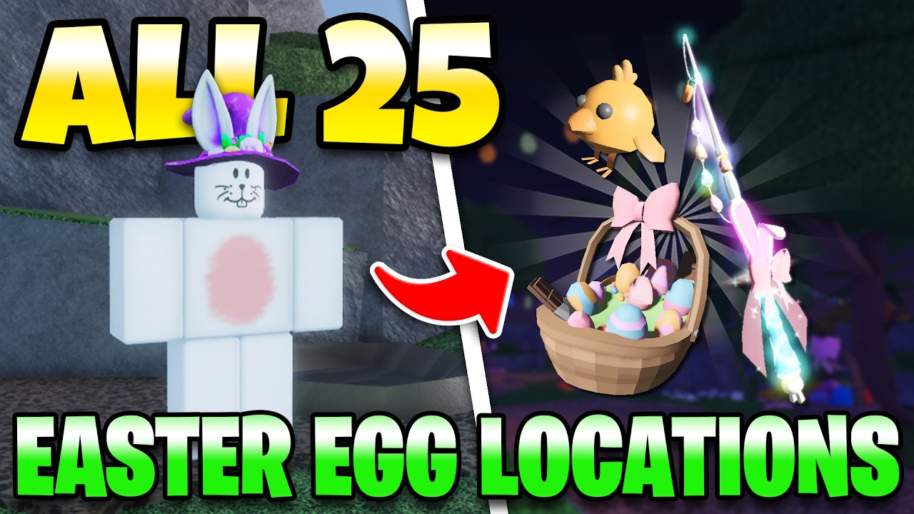 ALL 25 Easter Egg LOCATIONS In Roblox Fisch
