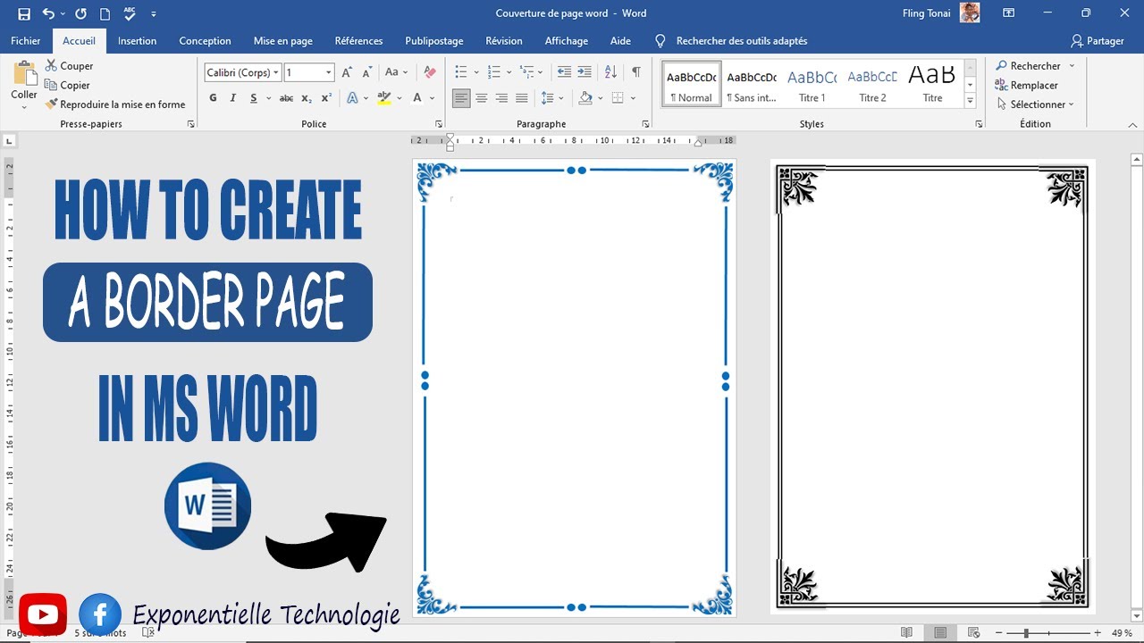 Comment créer les bordures dans Ms Word