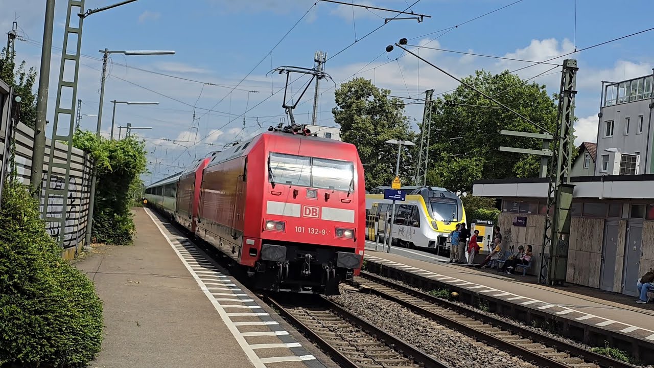 Züge in Bahnhof Bad Krozingen🇩🇪auf der Rheintalbahn #deutschebahn #trainspotting #sbb #zug #züge 