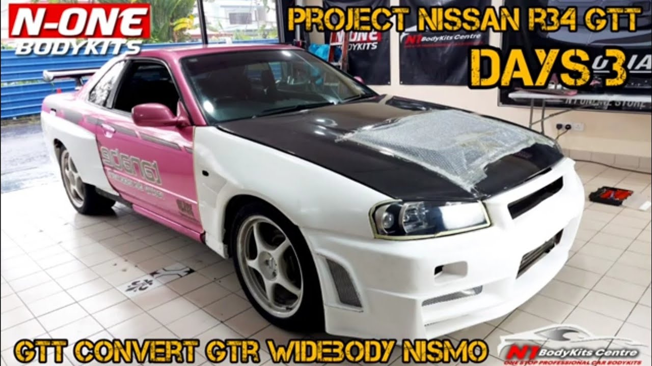 project nissan skyline r34 gtt convert gtr widebody nismo days 3
