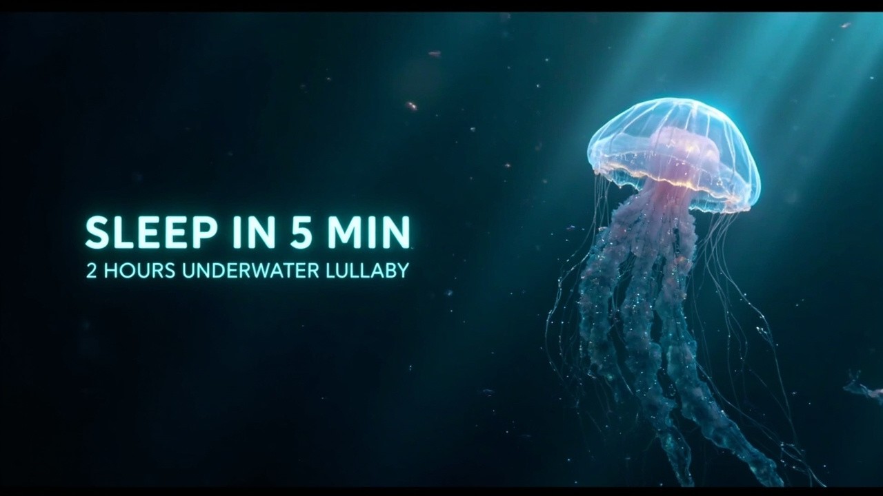 Underwater Lullaby 2 Hours 🌊 Dark Ocean Baby Sleep Music & Calming Animation | Sleep in a Minute🌙