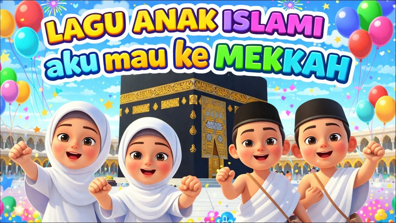 LAGU ANAK ISLAMI 🎵 Aku Mau Ke Mekkah | Lagu Anak Muslim Ceria & Edukatif