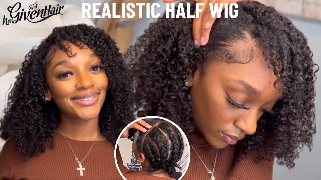 Giving 'MY HAIR' energy! Undetectable & Realistic Half Wig😱Crazy Blending! HerGivenHair