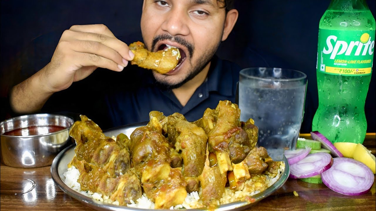  Big Mutton Nalli, Salad,Rice, Spirit With Extra gravy Eating Video Mukbung show #mukbang #eating ll