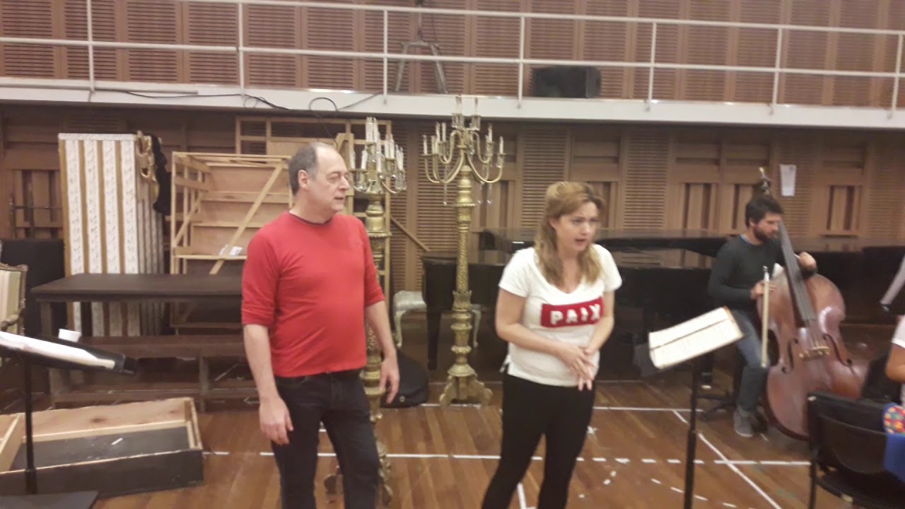 Andrea Chénier dúo final (ensayo) - Daniela Tabernig (soprano), Gustavo López Manzitti (tenor).