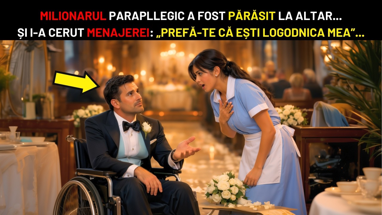 MILIONARUL PARAPLEGIC A FOST PĂRĂSIT LA ALTAR… ȘI I-A ZIS MENAJEREI: 'PREFĂ-TE CĂ EȘTI MIREASA MEA'
