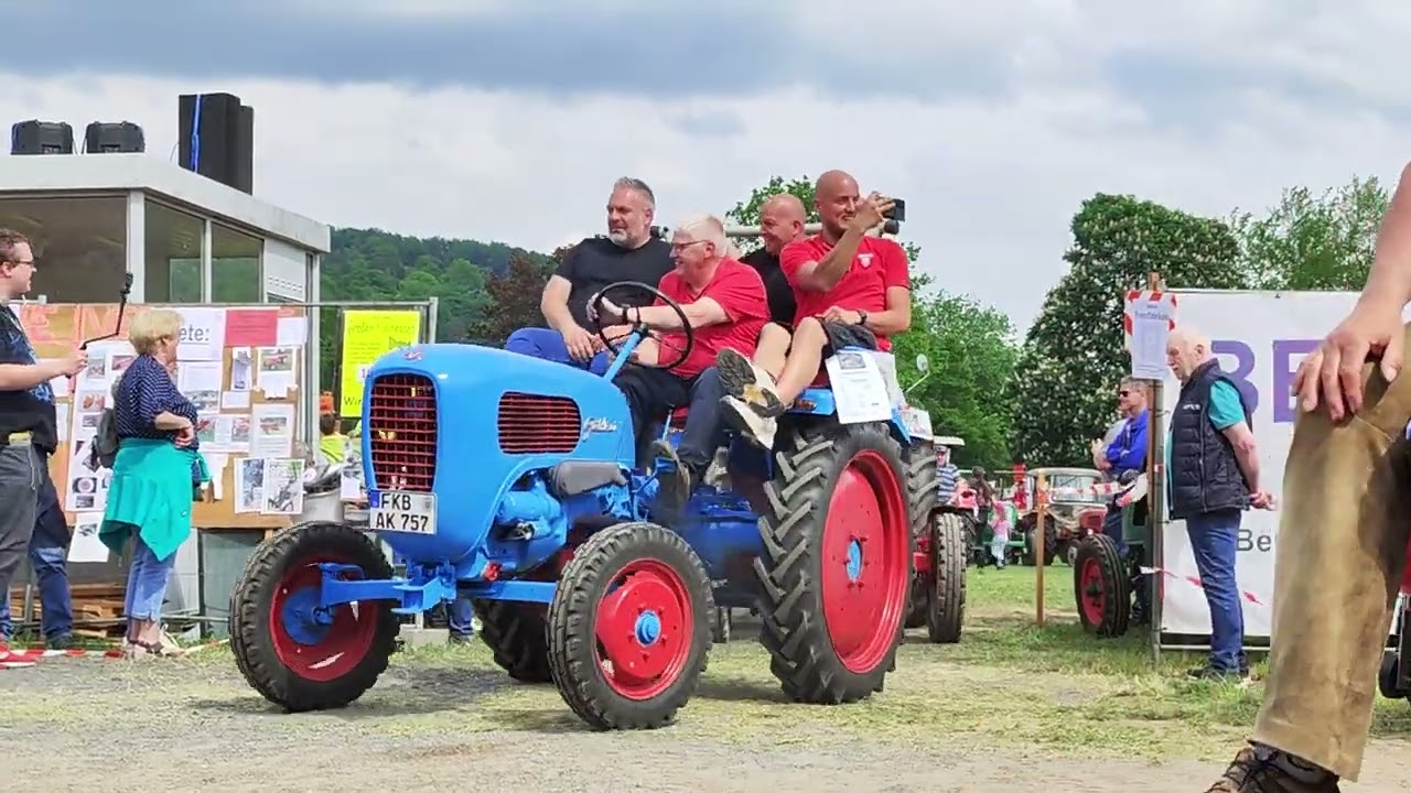 14. internationales Güldnertreffen Oldtimer Traktor Trecker 2023 Dammbach - Ausfahrt am 21.5.23
