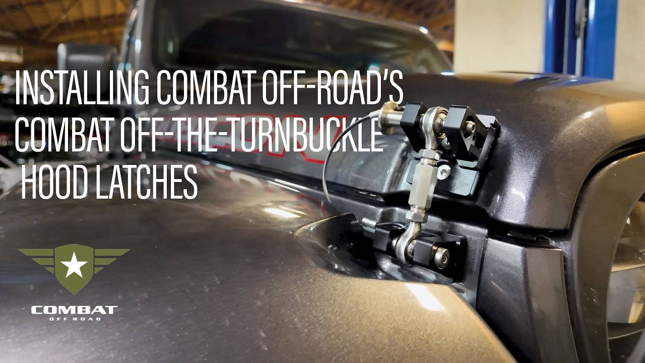 Combat Offroad Off-the-Turnbuckle Hood Latches - Easy Install for Jeep JK, JL, & JT!