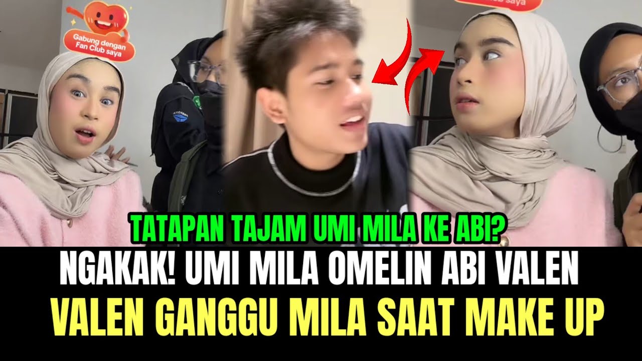 NGAKAK! Umi Mila Omelin Abi Valen, Valen Ganggu Mila Saat Make Up!