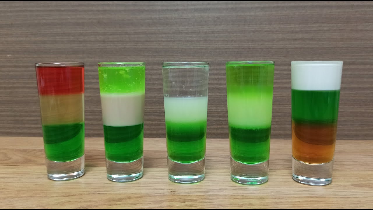 TOP-5 Best Cocktail Shots with liqueur Pisang Ambon. How to make: Green Mexican, Bubblegum Animatriх