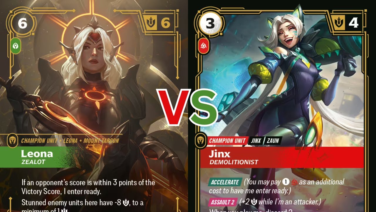 Riftbound Gameplay - Leona VS Jinx Game 1