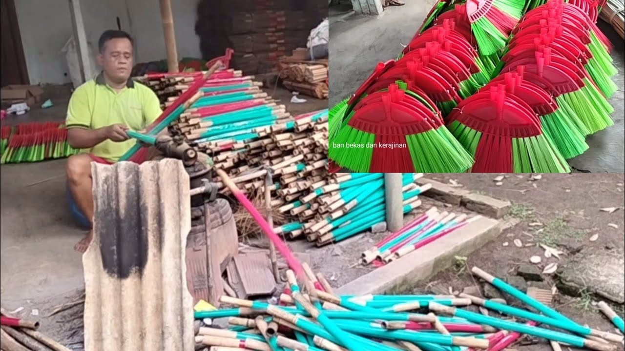 Home industry of plastic broom