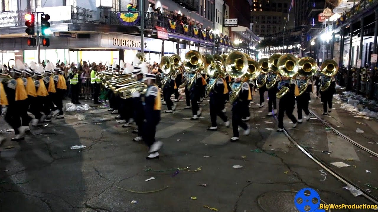 Southern University Marching Band On St Charles and Canal Street @The Krewe Of Bacchus Parade (2025)